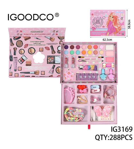 Set de Maquillaje y Accesorios IGOODCO para Pequeñas Artistas