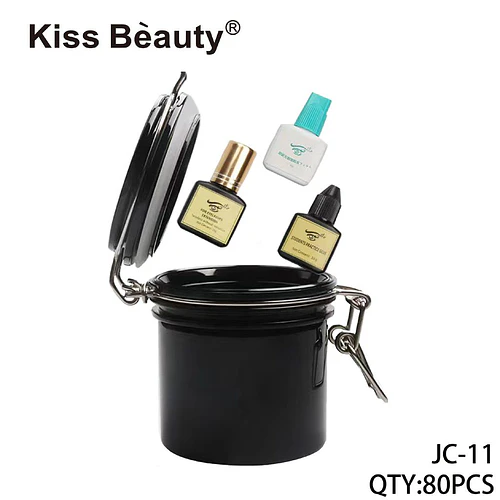 Contenedor hermético para adhesivos de extensiones de pestañas Kiss Bèauty - Chuys Beautys | Chuy's Beautys
