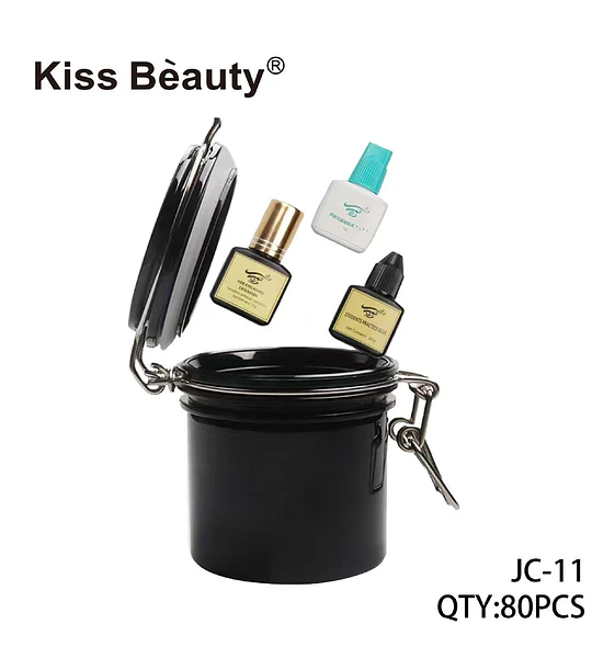 Contenedor hermético para adhesivos de extensiones de pestañas Kiss Bèauty