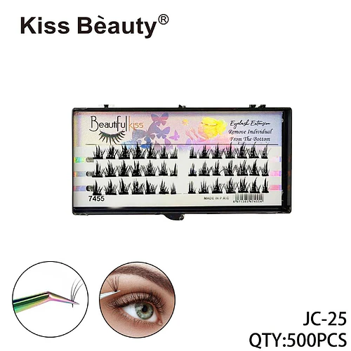 Pestañas Postizas Individuales Cluster Kiss Bèauty Modelo 7455 - Chuys Beautys | Chuy's Beautys