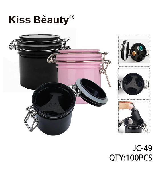 Contenedor Hermético Kiss Bèauty para Adhesivos de Pestañas y Productos de Belleza