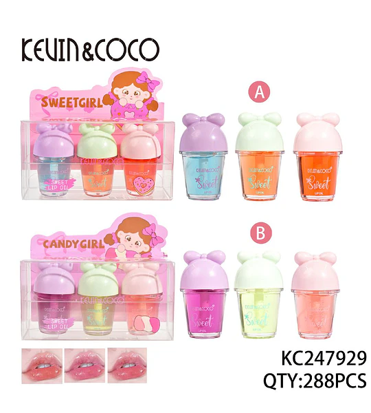Aceite Labial Hidratante Sweet Lip Oil KEVIN&COCO con Diseño Encantador