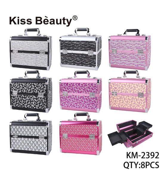 Maletín Organizador de Maquillaje Profesional Portátil Kiss Bèauty