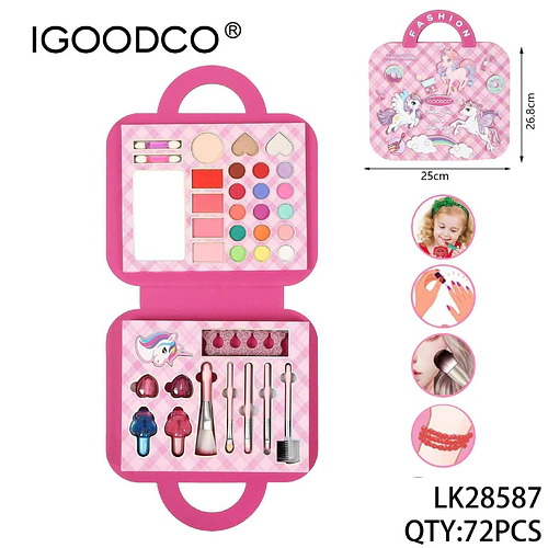Set de Maquillaje Infantil Completo Unicornio IGOODCO 72 Piezas - Chuys Beautys | Chuy's Beautys