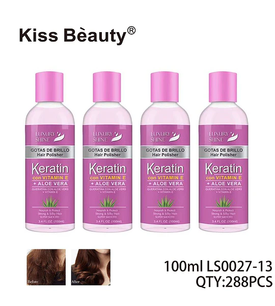 Pulidor Capilar con Keratina, Vitamina E y Aloe Vera Kiss Bèauty