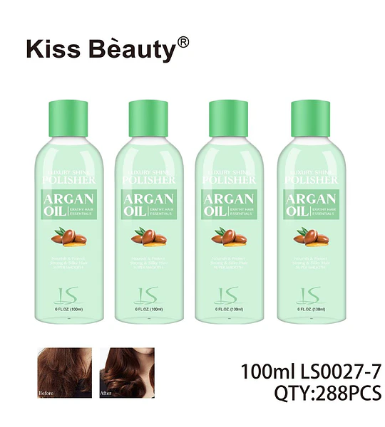 Aceite Pulidor Capilar con Argán para Brillo y Suavidad Kiss Bèauty