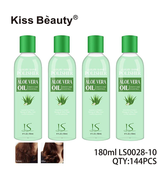 Aceite Pulidor Capilar Kiss Bèauty con Aloe Vera para Brillo y Suavidad
