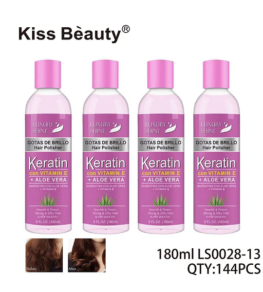 Pulidor Capilar con Keratina y Aloe Vera Kiss Beauty