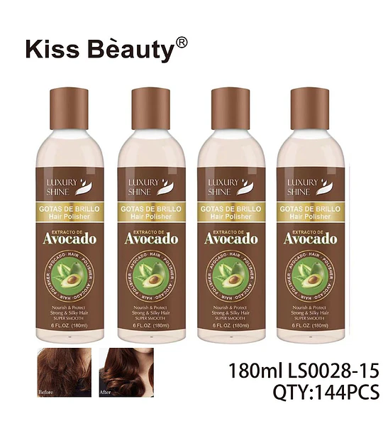 Pulidor Capilar con Extracto de Aguacate Kiss Beauty Luxury Shine