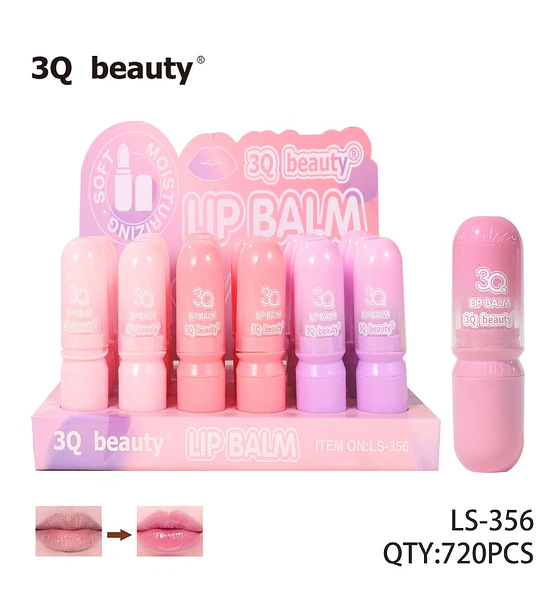 Bálsamo labial hidratante suave 3Q beauty tonos pastel