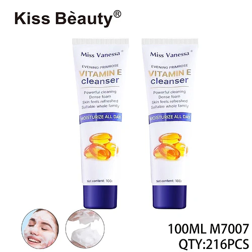Limpiador facial hidratante con Vitamina E y Onagra Miss Vanessa 100ml - Chuys Beautys | Chuy's Beautys