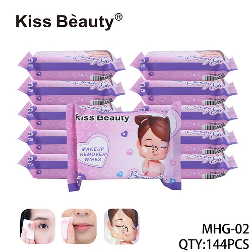 Toallitas Desmaquillantes Suaves Kiss Beauty para Limpieza Facial Profunda - Chuys Beautys | Chuy's Beautys