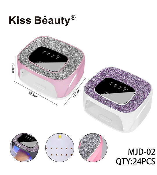 Lámpara de Uñas UVLED Kiss Bèauty Glitter para Secado de Gel