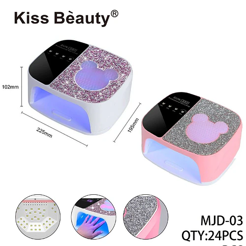 Lámpara de Uñas UV/LED Glitter Mickey Mouse Kiss Beauty SUN S90 - Chuys Beautys | Chuy's Beautys