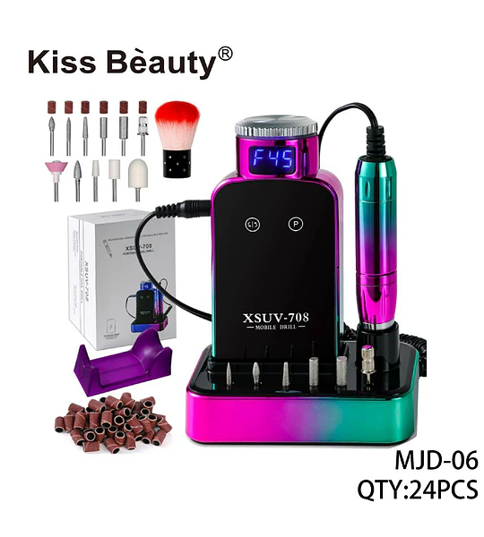 Taladro Eléctrico Portátil para Uñas Kiss Bèauty XSUV-708 con Accesorios