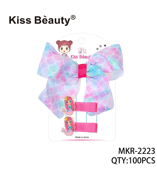 Set de Accesorios para el Cabello con Lazo de Sirena y Pinzas Kiss Bèauty