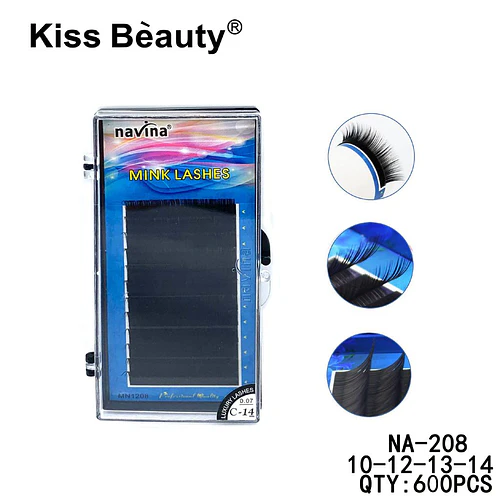Pestañas Postizas Navina Mink Lashes Curva C 0.07mm - Chuys Beautys | Chuy's Beautys