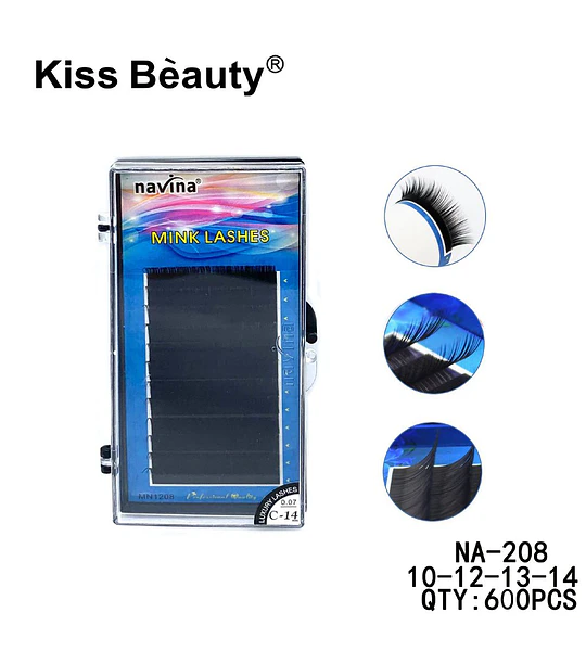 Pestañas Postizas Navina Mink Lashes Curva C 0.07mm