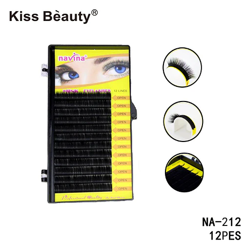 Pestañas Postizas Navina Mink de Calidad Profesional 12 Líneas - Chuys Beautys | Chuy's Beautys