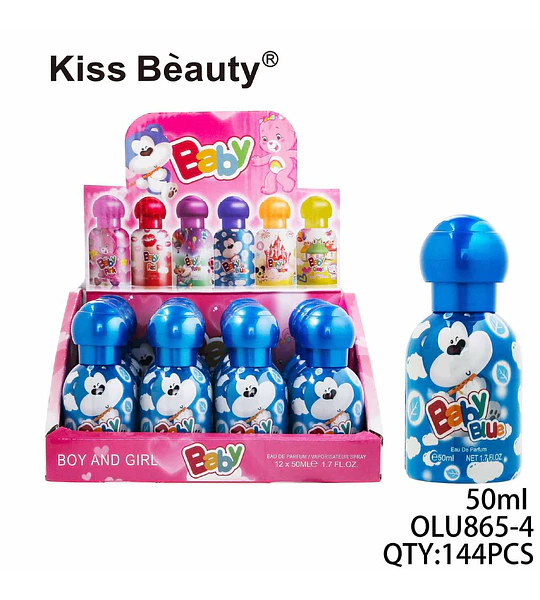 Set de Fragancias Infantiles Variadas Kiss Beauty Baby Eau de Parfum 12x50ml