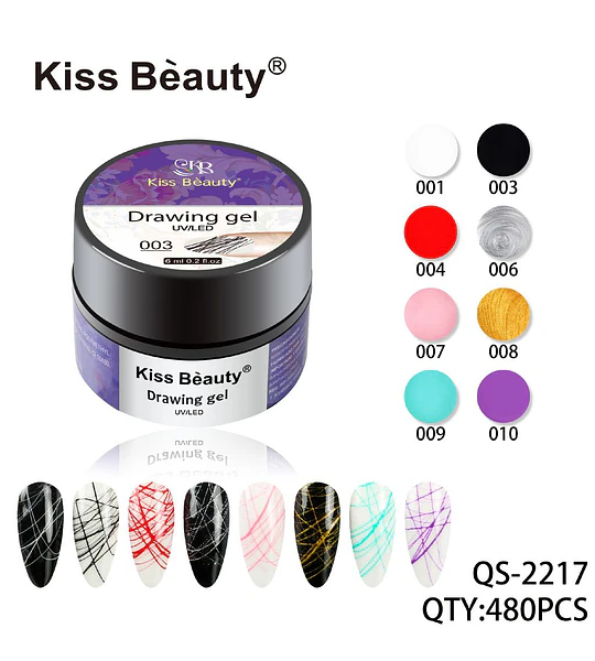 Gel de Dibujo Spider Kiss Bèauty para Nail Art UV/LED 6ml