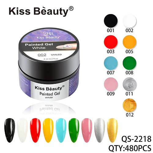 Gel de Uñas Pintado UV/LED Kiss Bèauty para Nail Art Profesional - Chuys Beautys | Chuy's Beautys