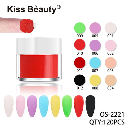 Kiss Bèauty Polvo Acrílico para Uñas Colección Vibrante QS-2221 - Chuys Beautys | Chuy's Beautys