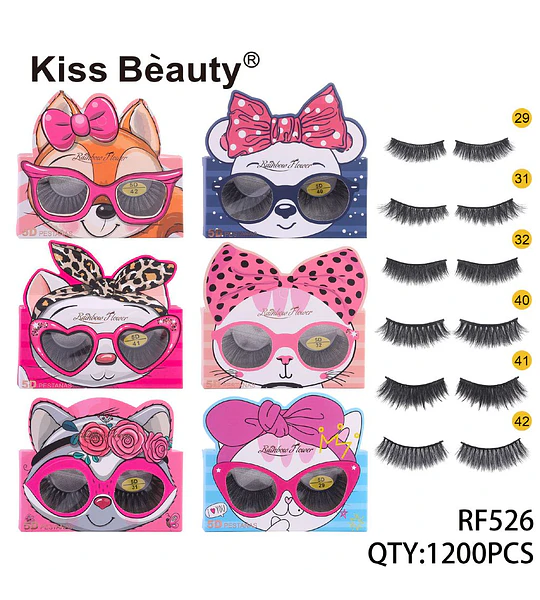 Pestañas Postizas 5D Kiss Bèauty con Diseños Animados RF526