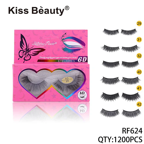 Pestañas Postizas 6D Volumen Natural Kiss Beauty Rainbow Flower - Chuys Beautys | Chuy's Beautys