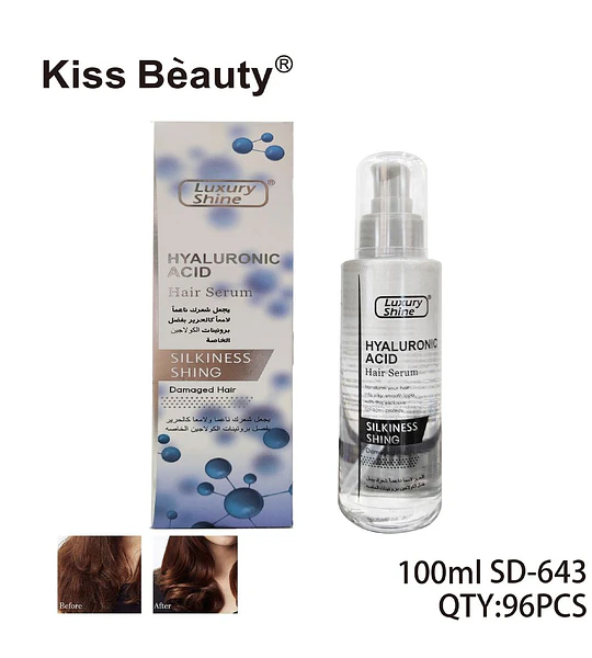 Suero Capilar con Ácido Hialurónico y Colágeno Kiss Beauty Luxury Shine