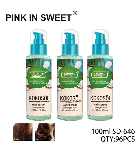 Suero Capilar de Aceite de Coco Luxury Shine para Cabello Dañado Pink In Sweet
