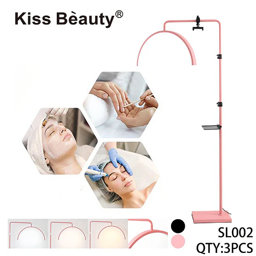 Lámpara LED de Pie Arco Ajustable Kiss Bèauty para Salones de Belleza - Chuys Beautys | Chuy's Beautys