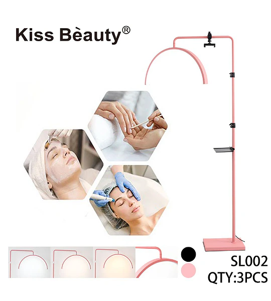 Lámpara LED de Pie Arco Ajustable Kiss Bèauty para Salones de Belleza