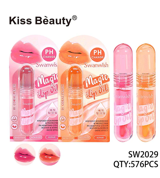 Aceite labial mágico Kiss Bèauty con cambio de PH y efecto nutritivo