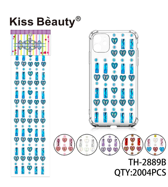 Adhesivos de Cristales Autoadhesivos en Formas Variadas Kiss Bèauty