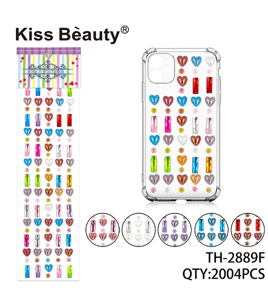 Adhesivos decorativos de cristales para uñas y cuerpo Kiss Beauty
