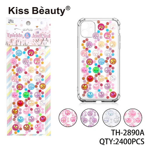 Adhesivos de Joyas Decorativas Multicolores Kiss Bèauty para Personalización - Chuys Beautys | Chuy's Beautys