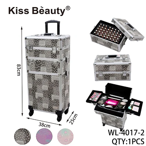Maleta de Maquillaje Profesional con Ruedas Kiss Bèauty - Chuys Beautys | Chuy's Beautys