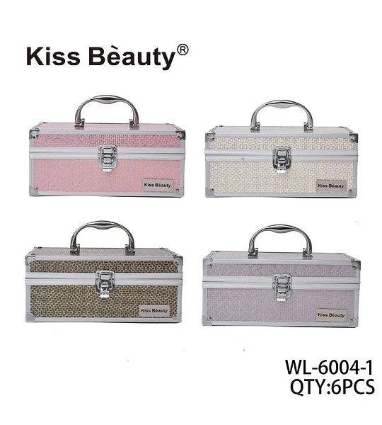Estuche organizador de maquillaje portátil Kiss Bèauty con cerradura