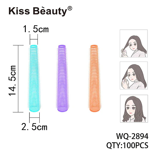 Ruleros Flexibles Cónicos para Cabello Kiss Bèauty 100 Unidades - Chuys Beautys | Chuy's Beautys