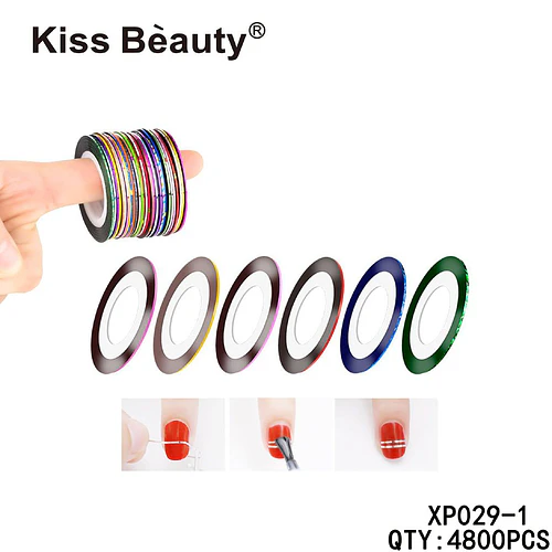 Cintas Adhesivas para Nail Art Efecto Metálico Kiss Bèauty - Chuys Beautys | Chuy's Beautys