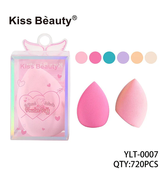 Esponja de maquillaje suave y delicada Kiss Bèauty para polvo