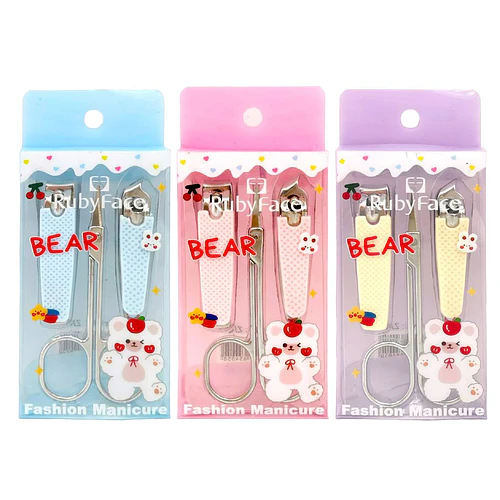 Set de Manicura Infantil RubyFace Diseño Oso Kawaii Colores Pastel - Chuys Beautys | Chuy's Beautys