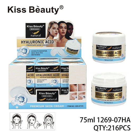 Crema Facial Premium Hidratante con Ácido Hialurónico Kiss Bèauty - Chuys Beautys | Chuy's Beautys