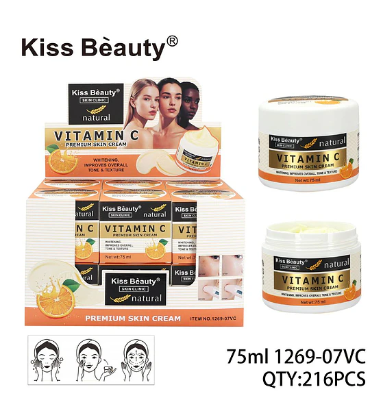 Crema Facial Premium con Vitamina C Kiss Beauty Skin Clinic