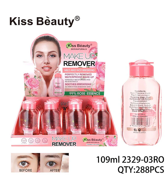 Desmaquillante Suave Kiss Bèauty con Esencia de Rosa para Piel Sensible