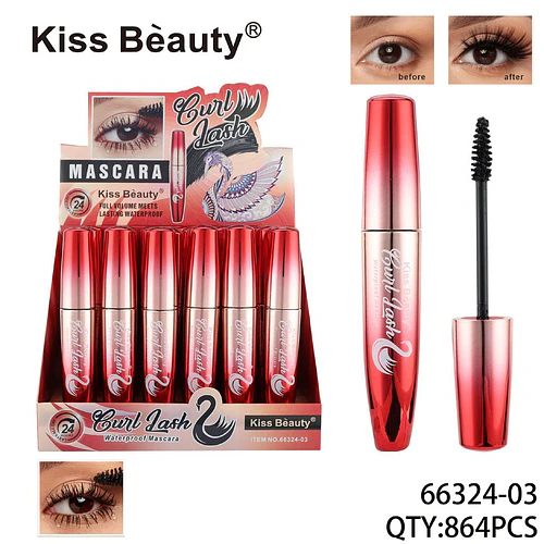 Mascara Kiss Beauty Curl Lash Full Volumen 24 Horas Waterproof - Chuys Beautys | Chuy's Beautys