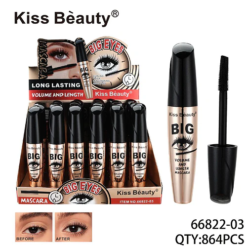 Mascara de Pestañas Kiss Bèauty Big Eyes Volumen y Longitud Duradera - Chuys Beautys | Chuy's Beautys