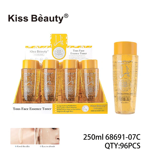 Tónico Facial Esencia Hidratante Kiss Beauty Skin Clinic 250ml