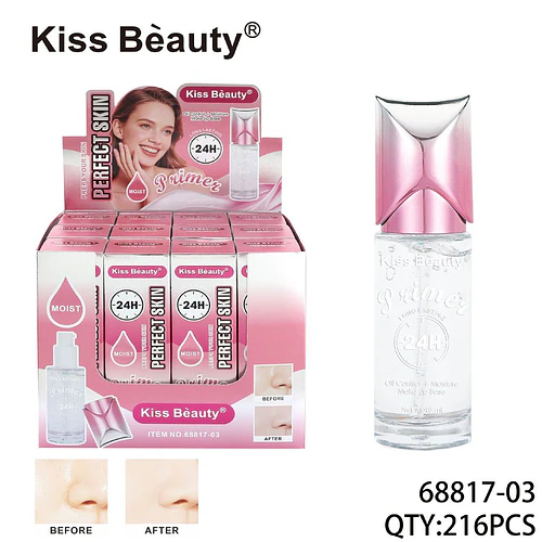 Base de Maquillaje Primer Control Aceite Hidratante 24H Kiss Bèauty - Chuys Beautys | Chuy's Beautys